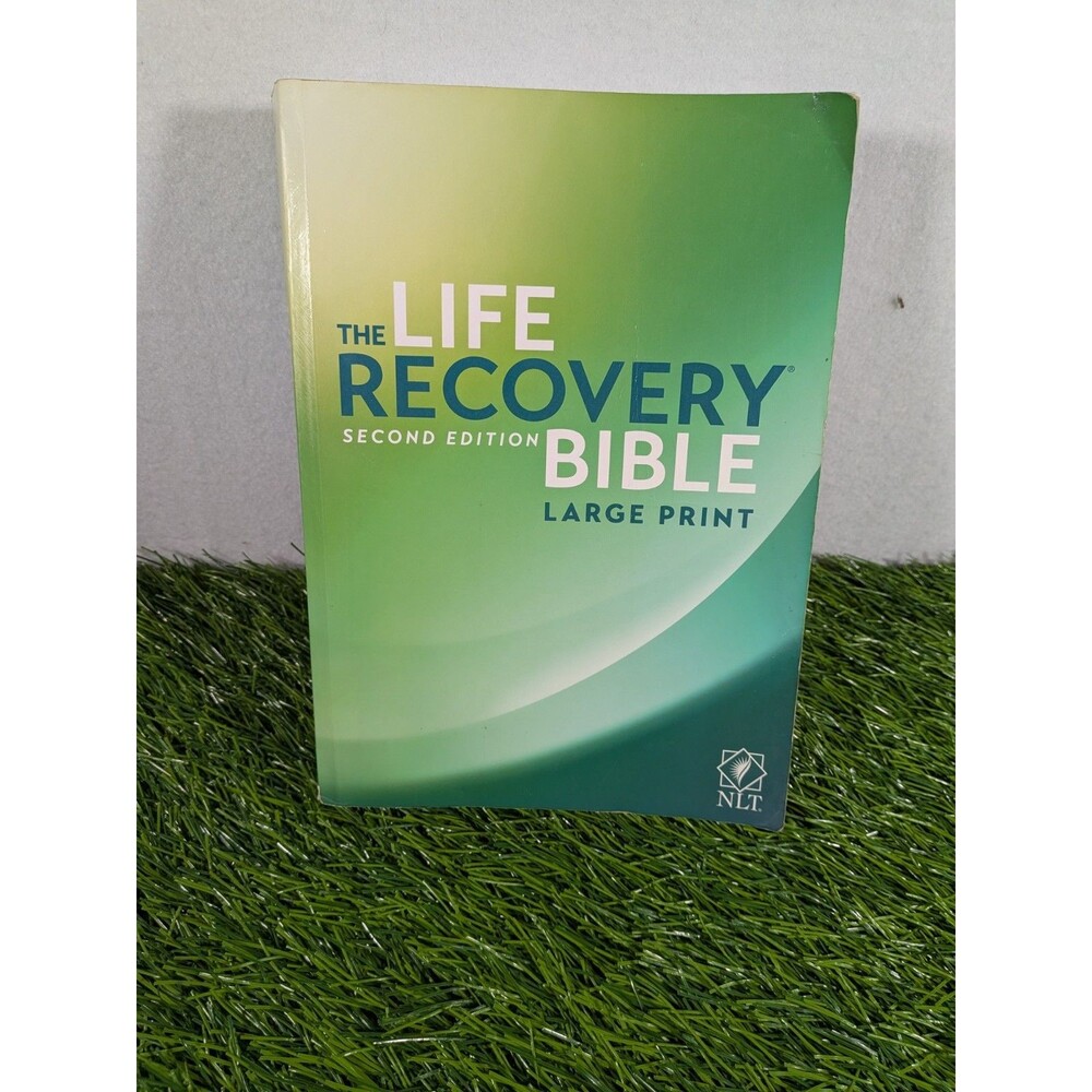 TYNDALE Large Print NLT The Life Recovery Bible Paperback Second Edition 2017 Gd